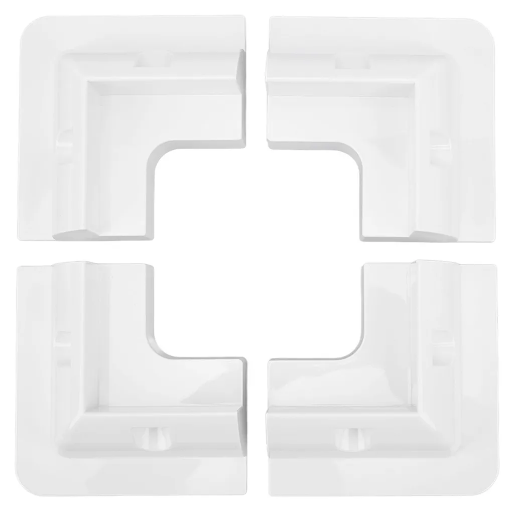 Fixation panneau solaire camping-car : lot de 4 supports d'angle ABS