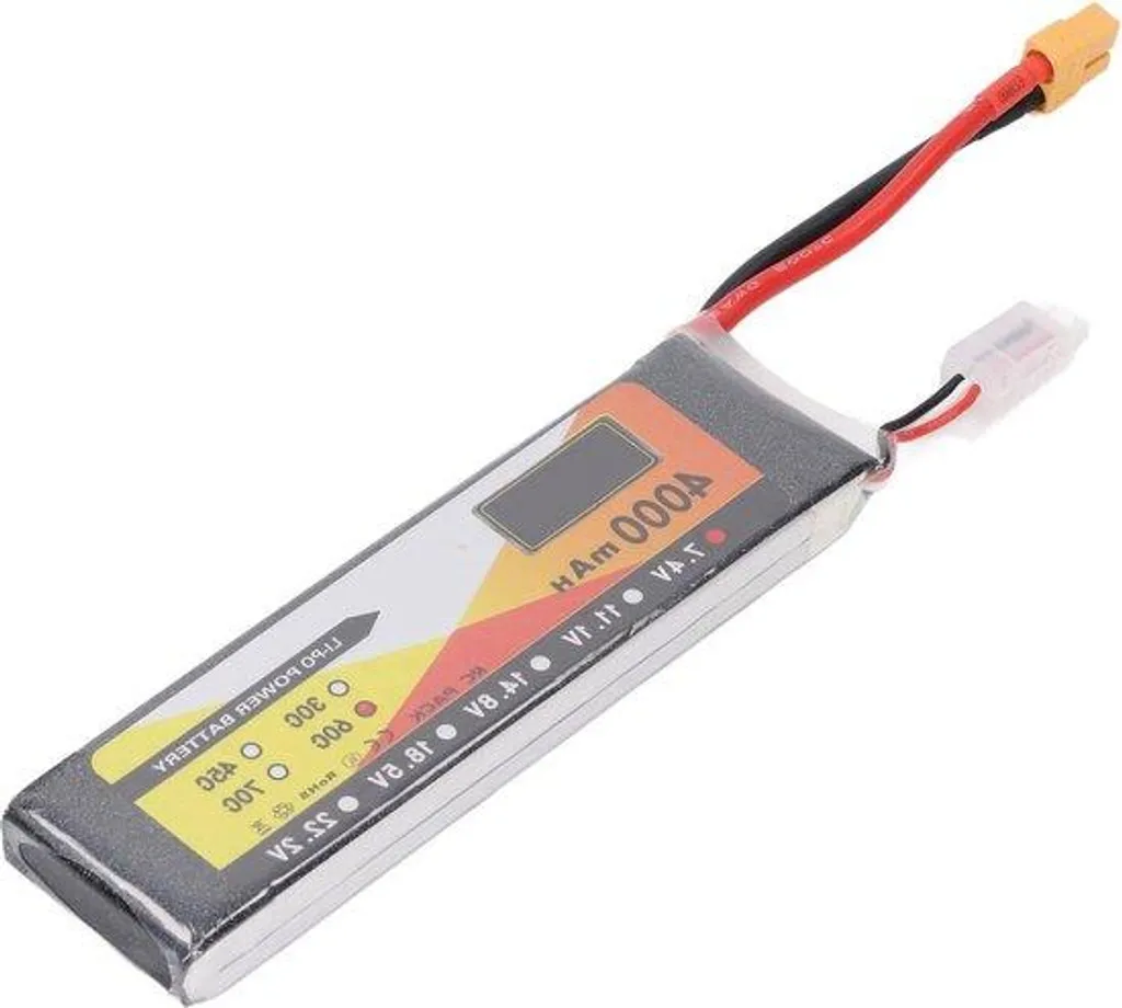 Batterie 2S 4000 mAh 7,4V 60C LiPo avec Connecteur Dean T-Plug pour RC