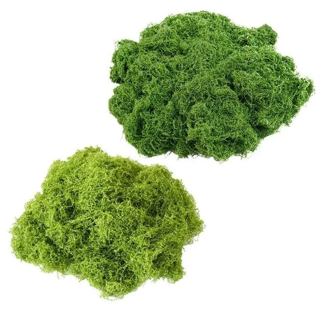 Mousse pour décoration d'aquarium et mur végétal 200g vert synthétique