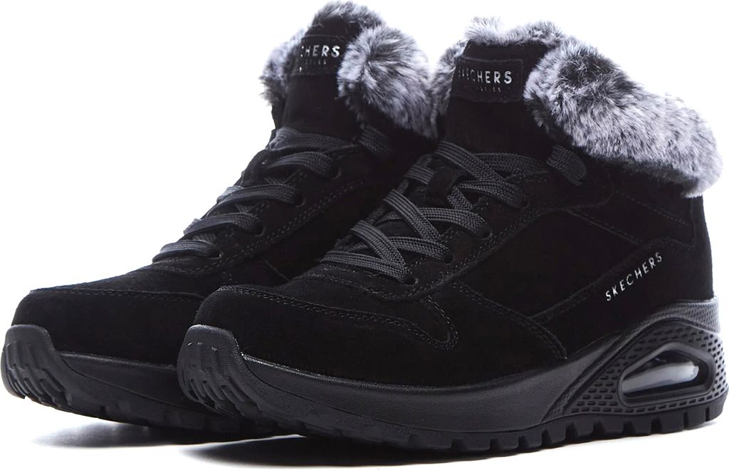 Skechers Damen UNO RUGGED WINTRINESS Sneaker Winterstiefel 167433 BLK Black , Schuhgröße:38 EU