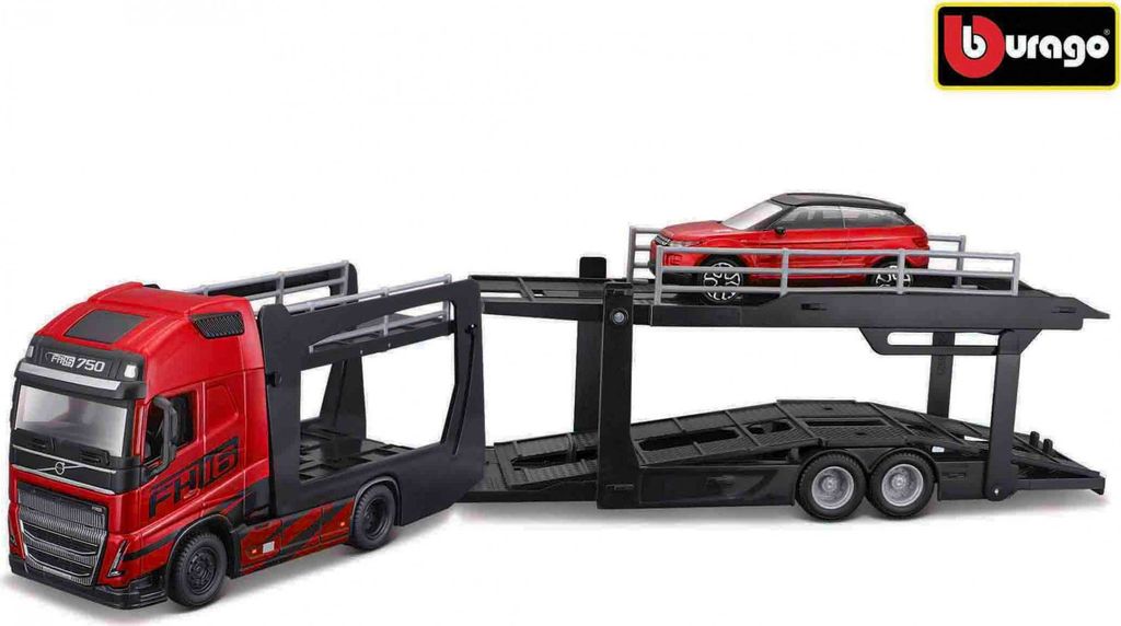 Bburago 1:43 STR FIRE Multicar Carrier - Volvo FH16 con Immagine del prodotto 