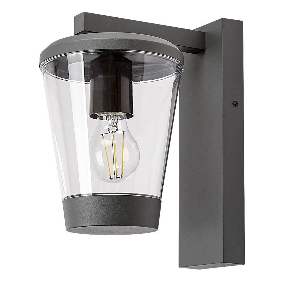 Rabalux 7266 Außenwandleuchte Savano, E27, Aluminium, anthrazit, rund, Klassisch, IP44, ø160mm
