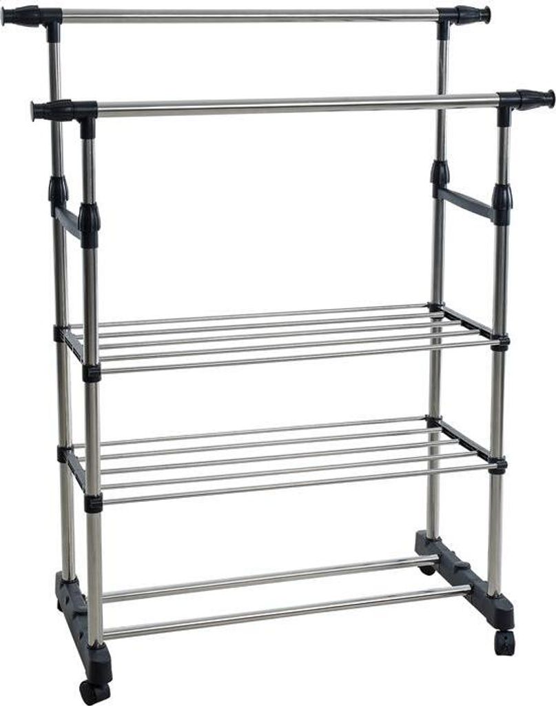 Kleiderständer Wäscheständer Garderobenständer 80-150 cm Produktbild 