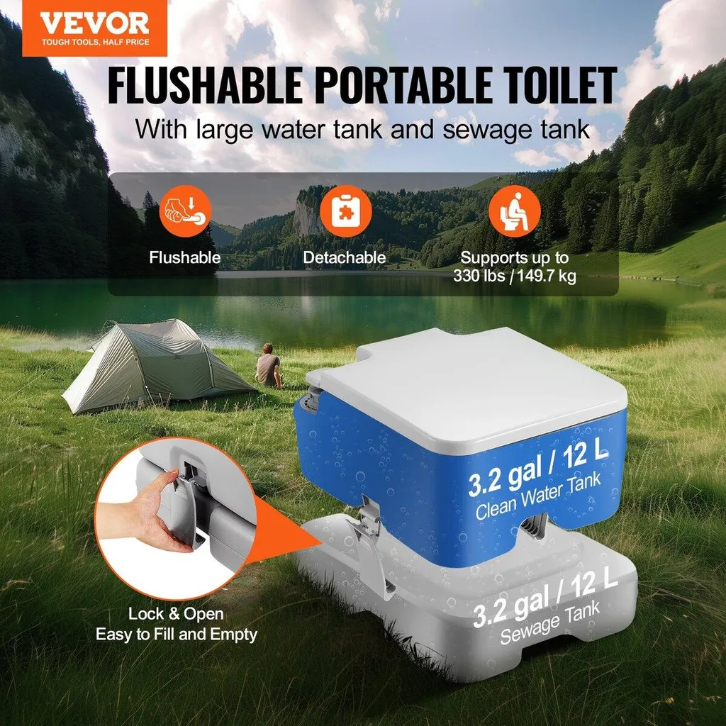 WC Nautico Portatile 3,2 Galloni: Toilette da Barca e Interni - 2