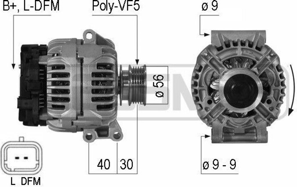 ERA 210001A - OE 77 00 427 932 Lichtmaschine für Clio II, Espace III (JE), Kangoo (KC), Kangoo (FC), Laguna I, Megane I, Megane Scenic, Scenic I, ...