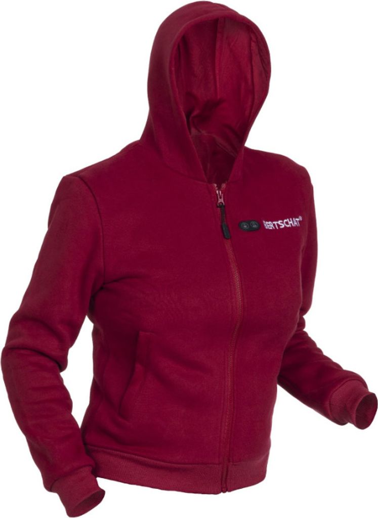 Beheizbarer Damen Hoodie Burgund - Dual Heating