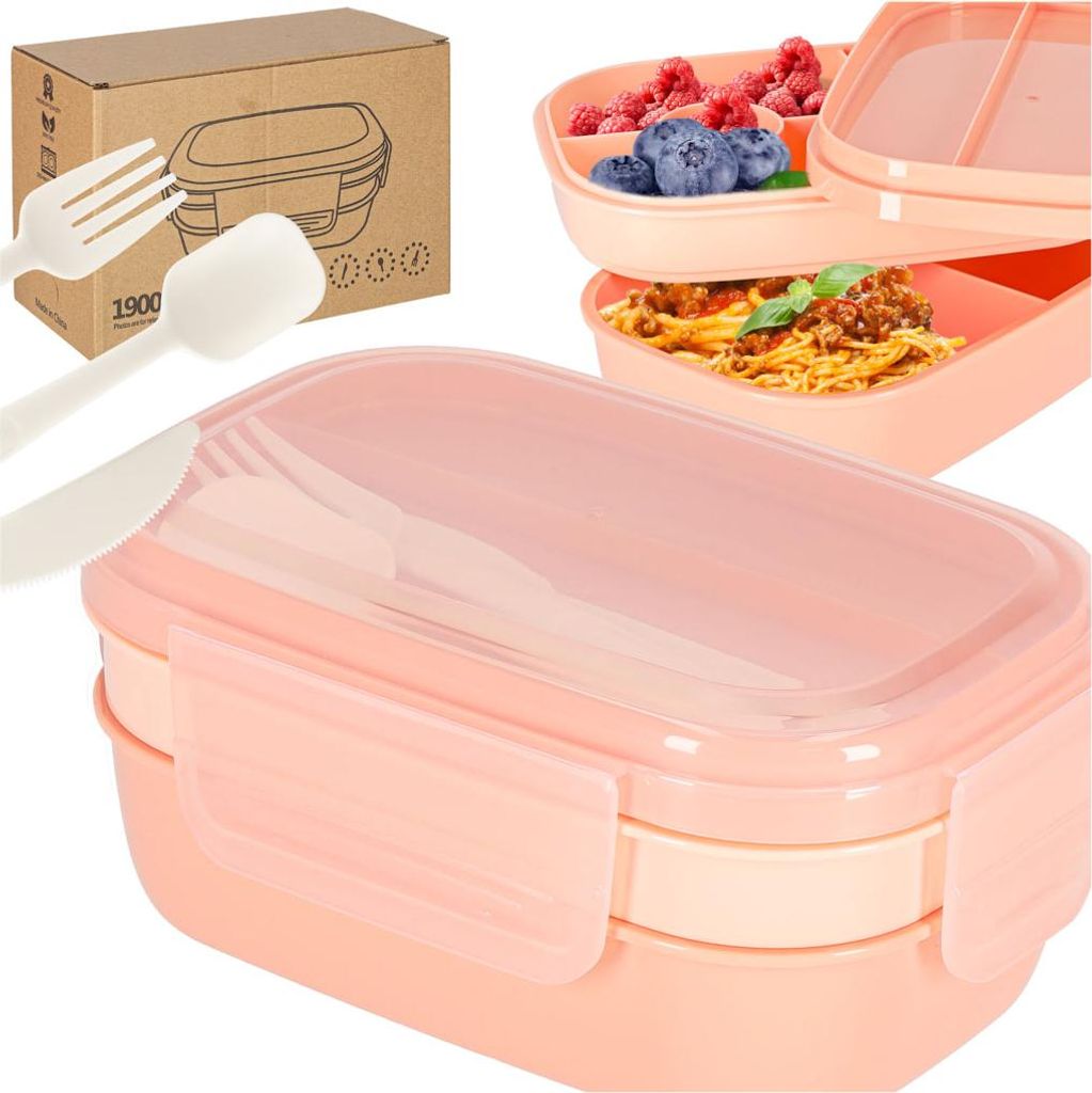 KIK Lunchbox mit Pillen 1900 ml - Aprikose