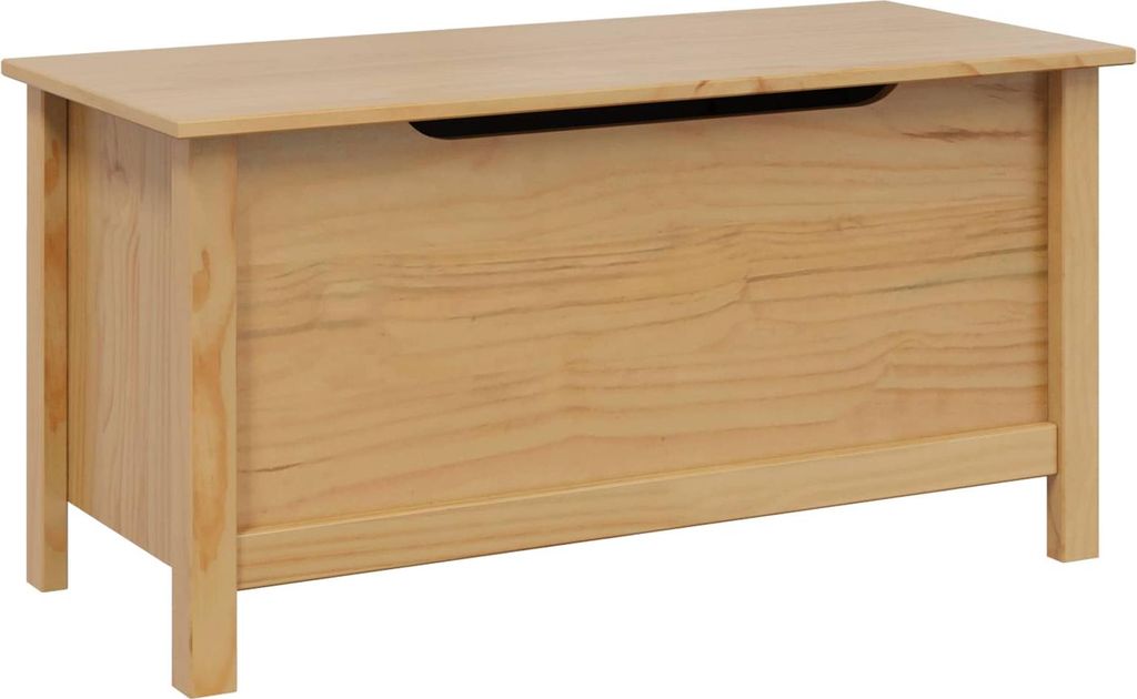 vidaXL Boîte de rangement HILL, couleur miel, 90 x 40 x 45 Image du produit 