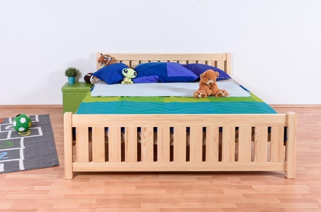 Bett 180 x 200 cm Kiefer Natur