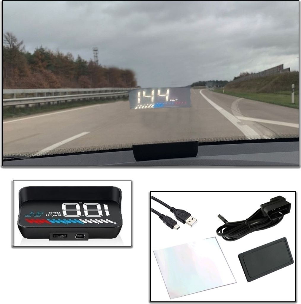 Universal Auto Head Up Display NACHRÜST-SET GPS HUD OBD 2 Digitale Anzeige
