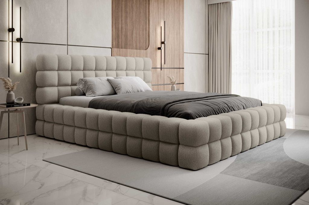 YOURHOUSE24 Polsterbett Dizzle Bett Doppelbett Bettgestell mit Lattenrost (Farbe: Royal 20, Größe: 160x200 cm)