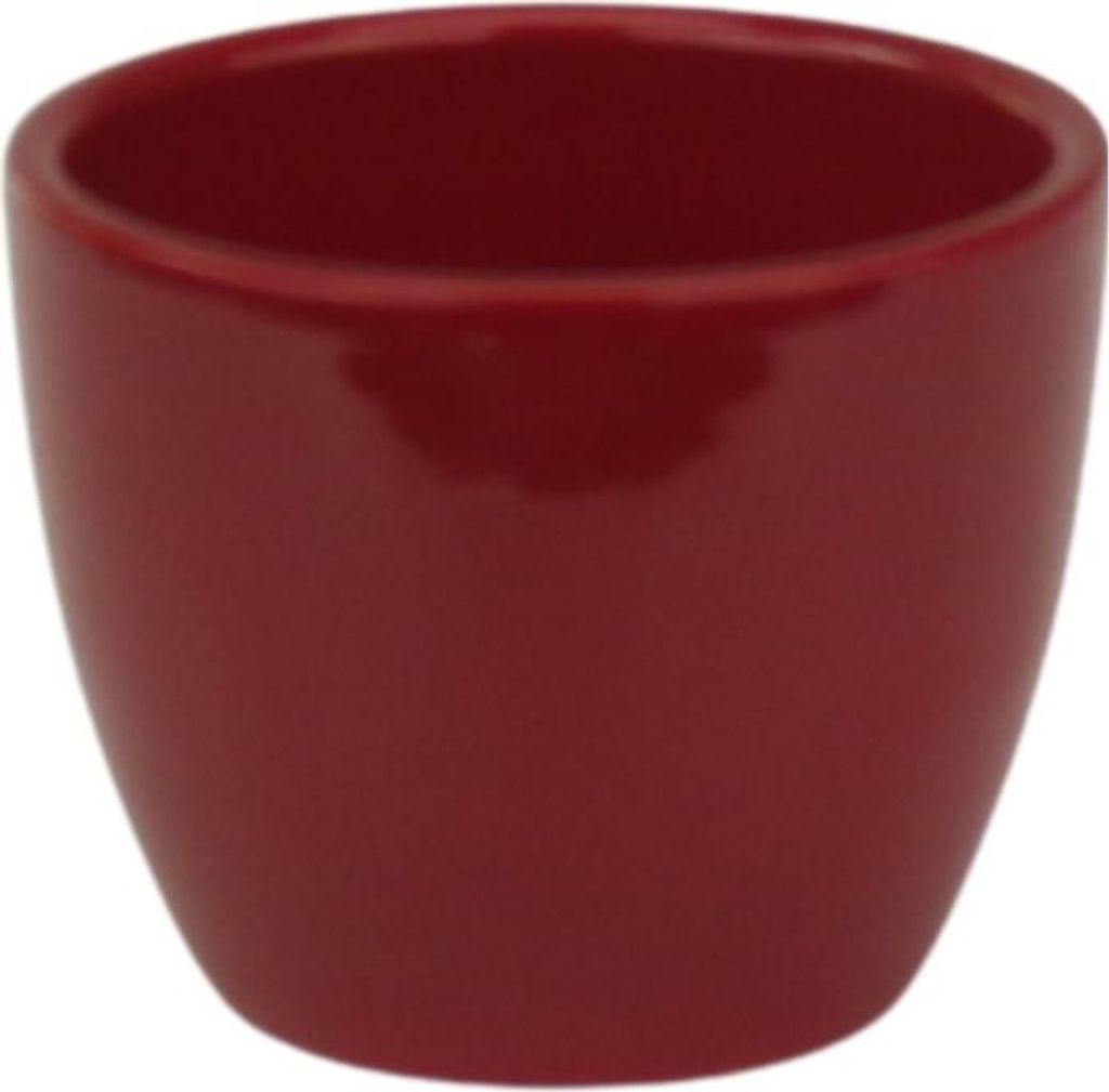 Leni Sylt Blumentopf Übertopf Keramik rund glänzend Weinrot 8 cm Durchmesser Pflanztopf für Zimmerpflanzen