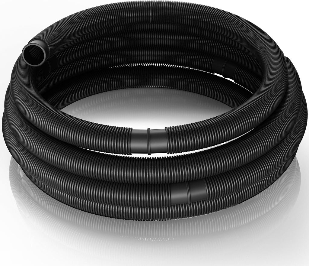 Wiltec Tuyau piscine noir – 9 m de long, Ø 38 mm – Tuyau Image du produit 