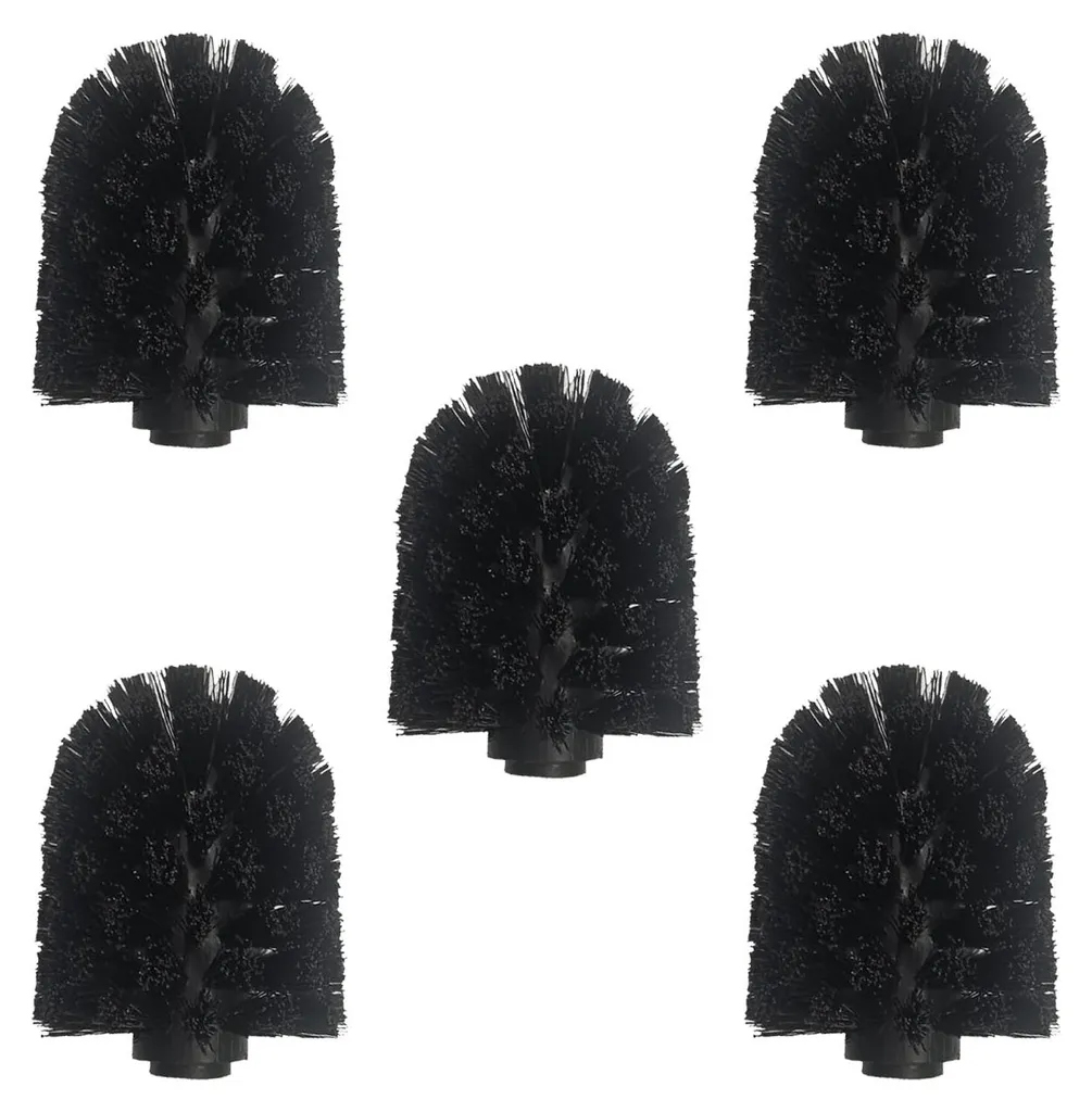 Tête de brosse toilettes en PP résistant, 6,5 cm de diamètre, lot de 5