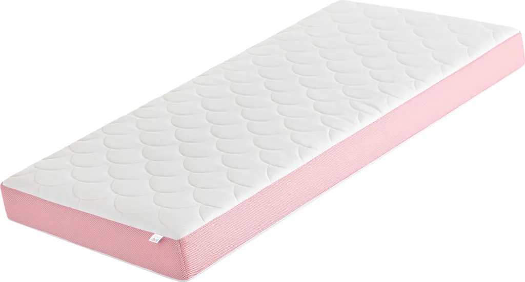 Matelas pour Lit Bébé 120x60 cm Rose - Couchage Ergonomique HOBBYKIDS Rose