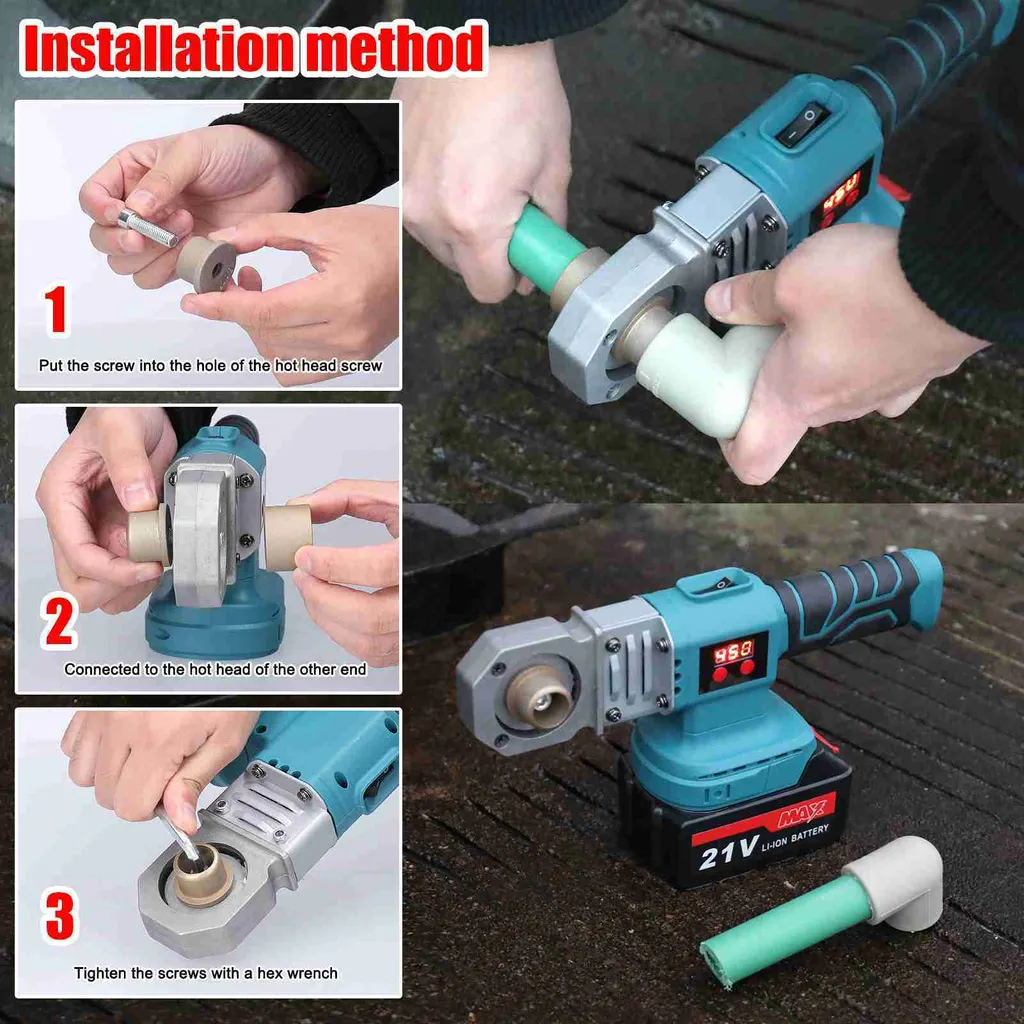Poste de soudure PPR 800W pour tuyaux plastique avec réglage précis