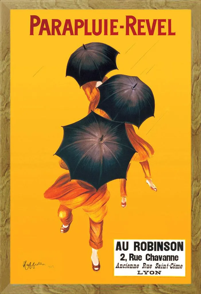 Poster Artistico Cappiello Parapluie-Revel Cornice Shinsuke MDF