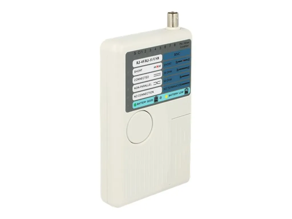 Testeur réseau DELOCK compact RJ45 BNC USB avec unité distante pour diagnostic