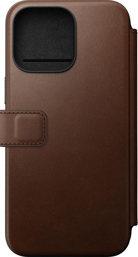 Nomad Modern Leder folio iPhone 15 Pro Max – 3 Kartenfächer & 1 Geldfach – Abnehmbarer magnetischer Verschluss – Kompatibel mit MagSafe & dr...
