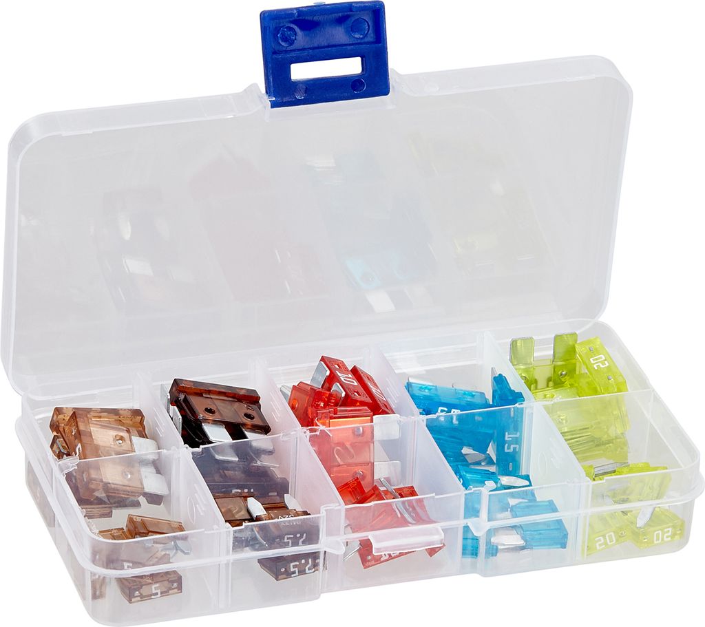 baytronic 50-teiliges Kfz-Sicherungssortiment mini und norm inkl. Plastikbox