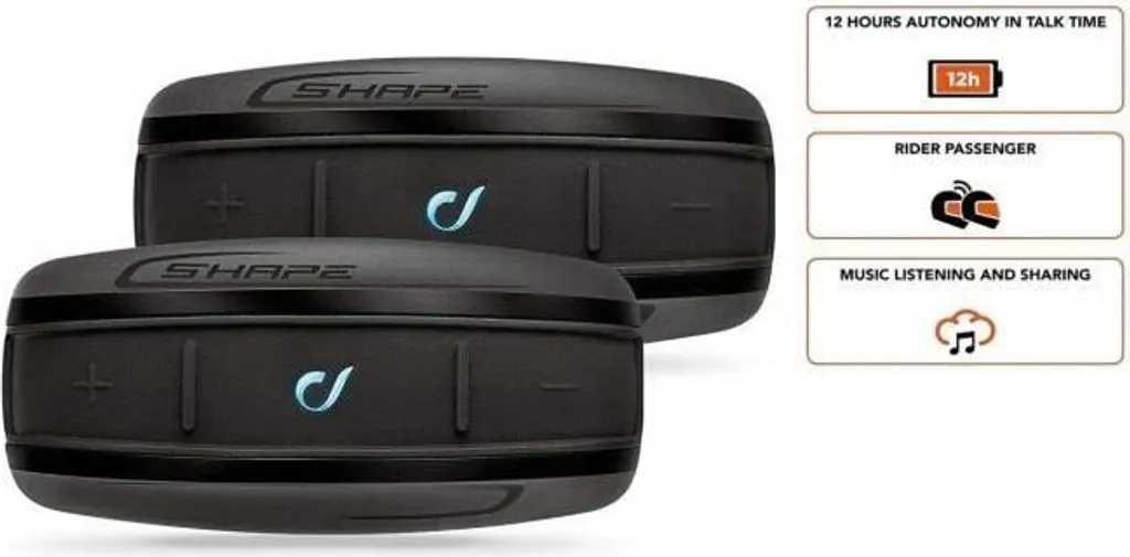 Interphone Cellular Line Moto Shape Duo : Kit Bluetooth Double Complet - 2