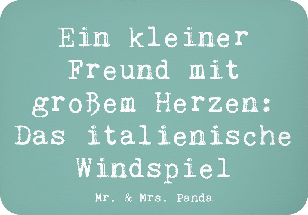 Mr. & Mrs. Panda magnet Spruch Italienisches Windspiel - Meeresbrise - Geschenk, Hunderassen Beschreibung, ein kleiner Freund, Pflege, sanft, zette...