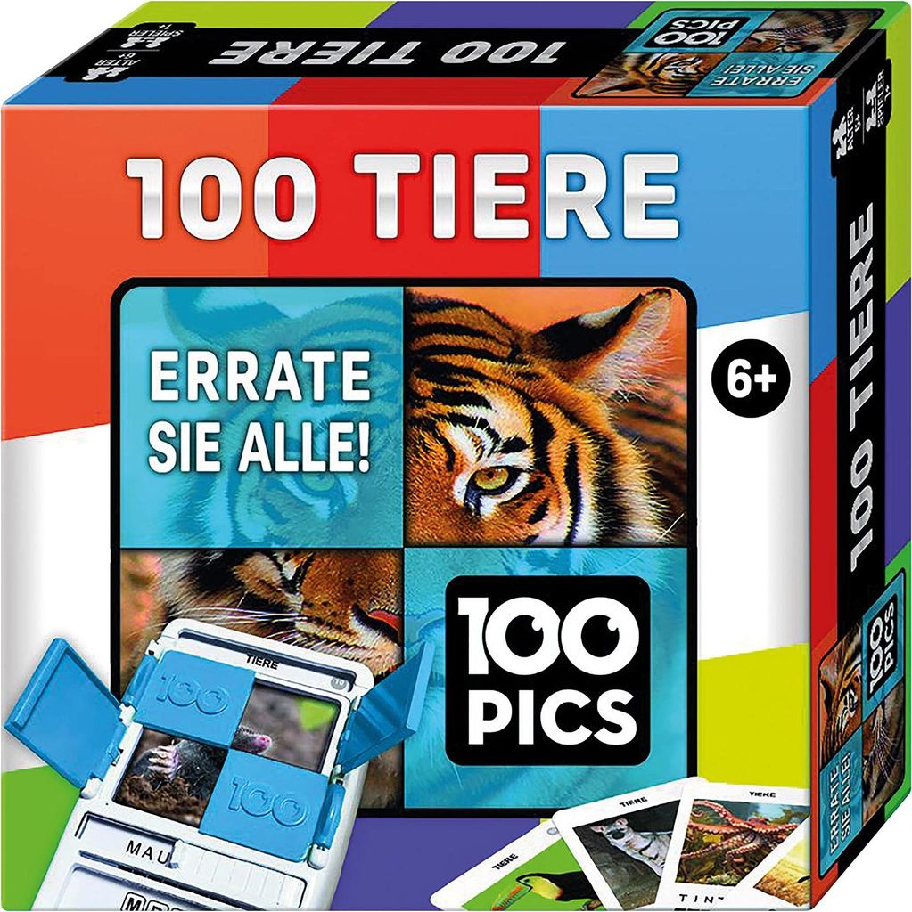 100 PICS 20208045 Quizspiel Tiere, Lernspiel für die ganze Produktbild 