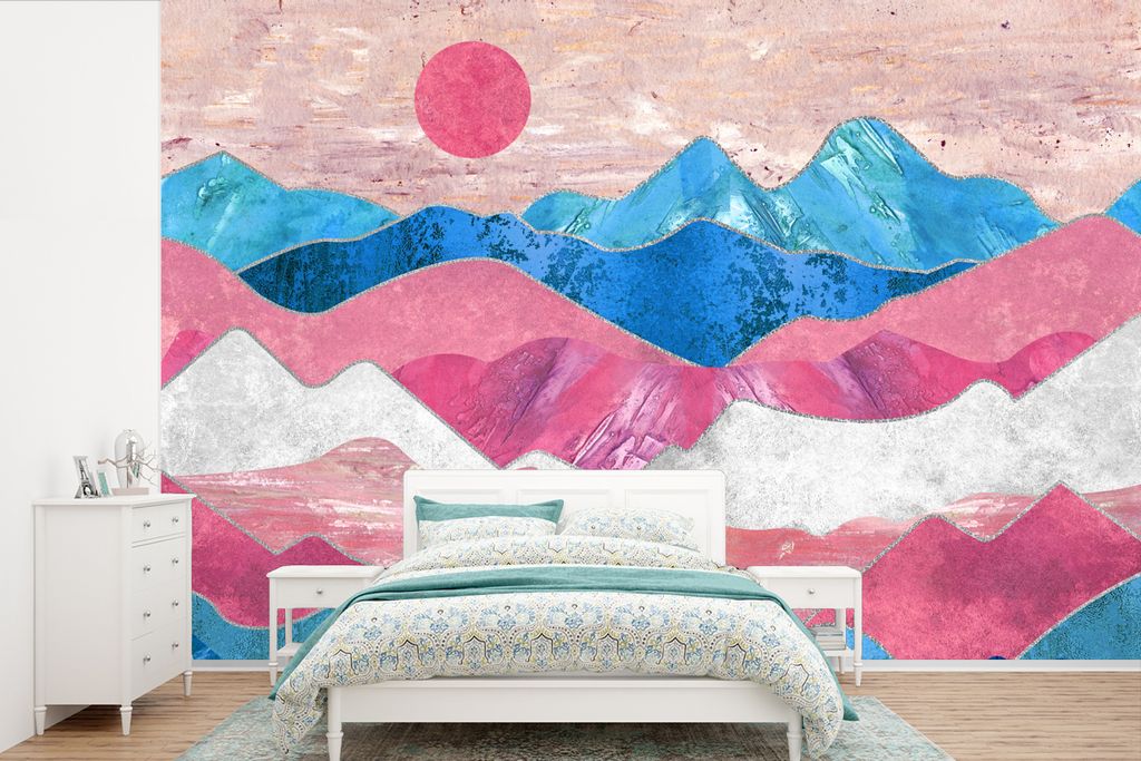MuchoWow Fototapete für Wohnzimmer oder Schlafzimmer Wandtapete Vinyl Motivtapete Transgender - Stolz - Marmor - 420x280 cm - Zimmer für Kinder