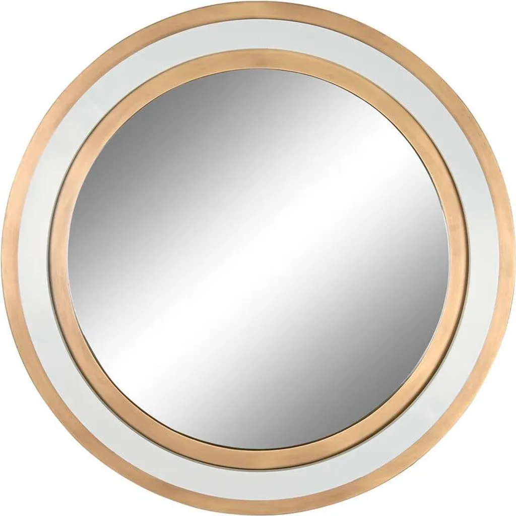 Miroir mural XXL Home ESPRIT blanc doré idéal pour agrandir la pièce
