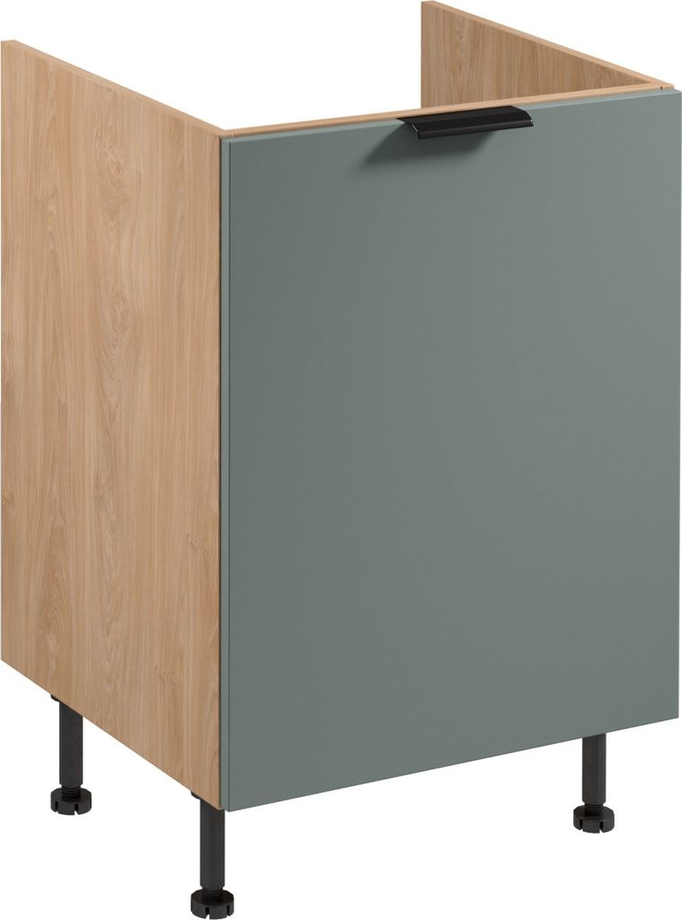 Spülenunterschrank 60 cm küchenmöbel ohne Arbeitsplatte, Sorento D60Z Grün/Sonoma Eiche