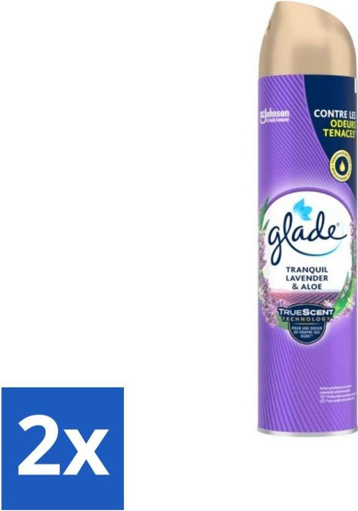Glade - Lufterfrischerspray - Tranquil Lavender & Aloe - 300 ml - Vorteilspack - 2 Stücke