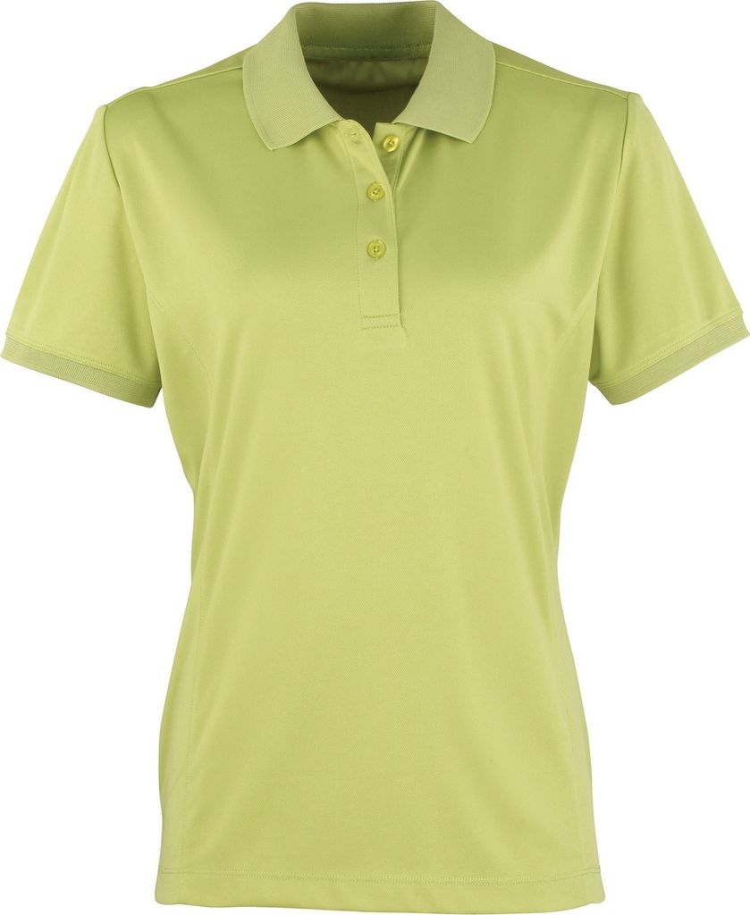 Premier Damen Coolchecker Piqué Polo-Shirt / Polohemd, Kurzarm RW4402 (L) (Limette)