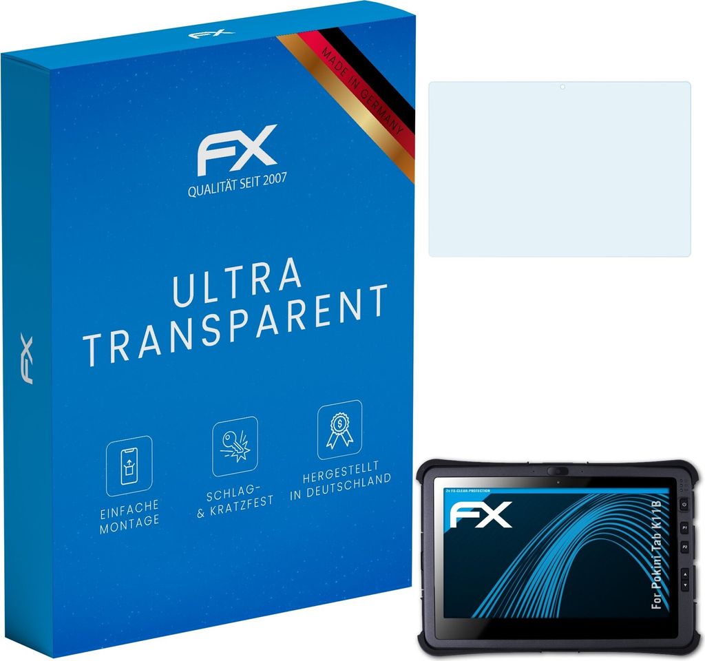 atFoliX FX-Clear 2x Schutzfolie kompatibel mit Pokini Tab K11B Displayschutzfolie