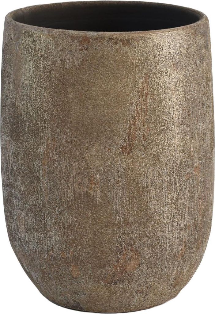 Bodenvase AVION 40cm - leicht konisch, beige braun, Keramik, Ø26cm CreaFlor Home