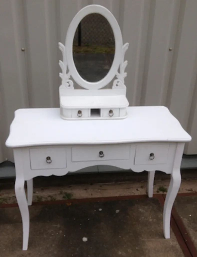 Coiffeuse Shabby Chic modèle Paris Casa Padrino style campagnard blanc