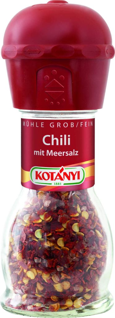 Kotanyi Chili mit Meersalz jodiert Achtung feurig scharf Produktbild 