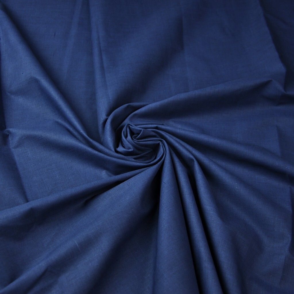 Baumwolle 100% einfarbig dunkelblau 220cm - 32 Produktbild 