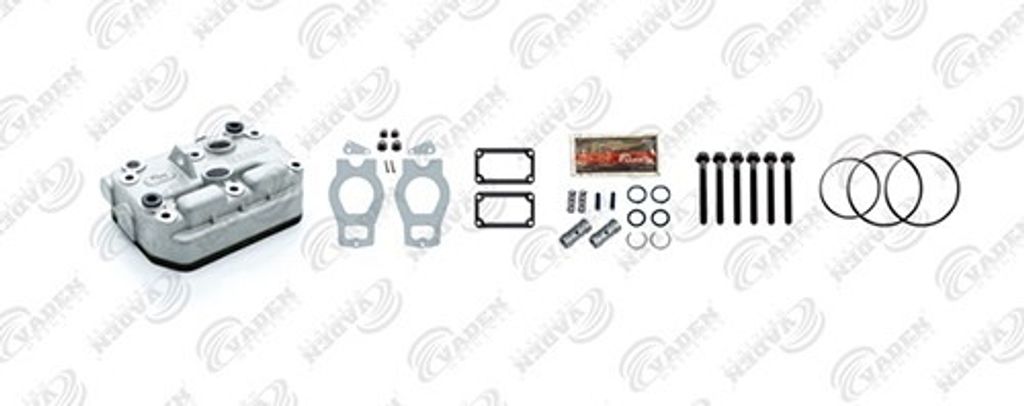 Kompressor Reparatursatz, Zylinderkopf + Deckel + Dichtungen + Ventile | Volvo F FL NL B 10/ 12/ 16