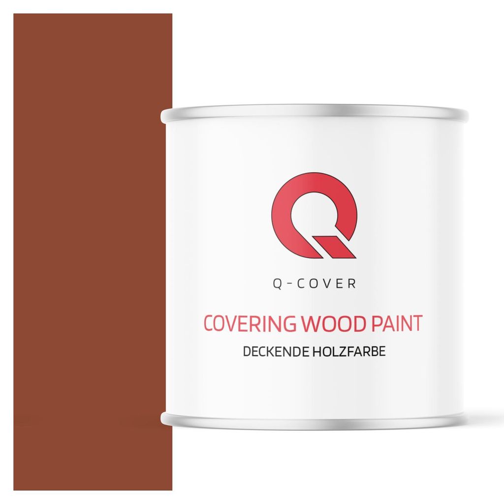 Holzfarbe Deckend | SATIN Kupferbraun RAL 8004 2,5 L | Deckfarbe Holzlack Decklack | Wetterschutzfarbe | Alle Holzarte Osb-Platten Innen Außen