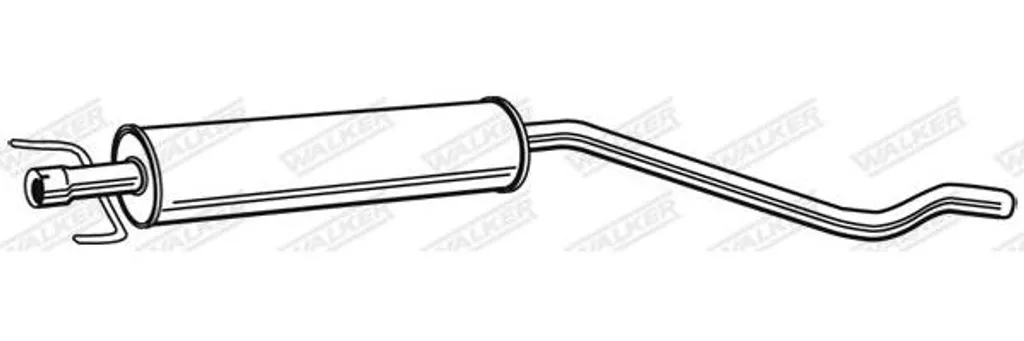 Silencieux Intermédiaire pour Astra H - Échappement WALKER 23140 Acier