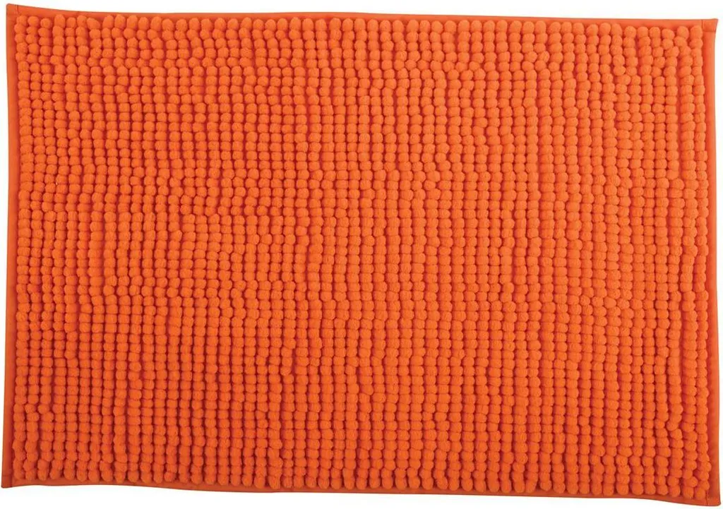 Tappeto Doccia MSV Arancione 60x90 - Design Ciniglia Alta Densità - 1