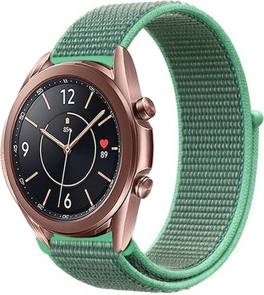 Strap-it Samsung Galaxy Watch 3 41mm Nylon Armband (Minze)