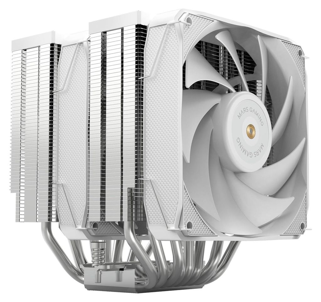 Mars Gaming MCPU-XU9, CPU-Kühler Doppelturm, TDP 400W, 2x Hybridflügel-Lüfter und Hyperbalanciertes Kupfer-FDB-Lager, 9 Heatpipes mit BPH ULTRA ...