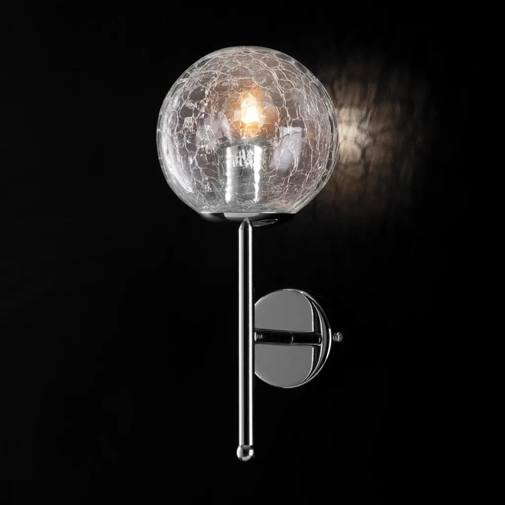 Applique Tresor chromée BL215 : Solution d'éclairage mural chic et durable