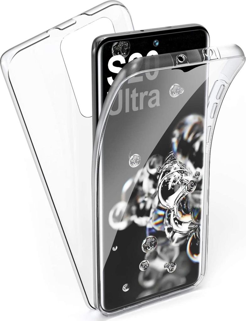 Full Cover Für Samsung Galaxy S20 Ultra 5G SM-G988 Silikon TPU 360° Case Transparent