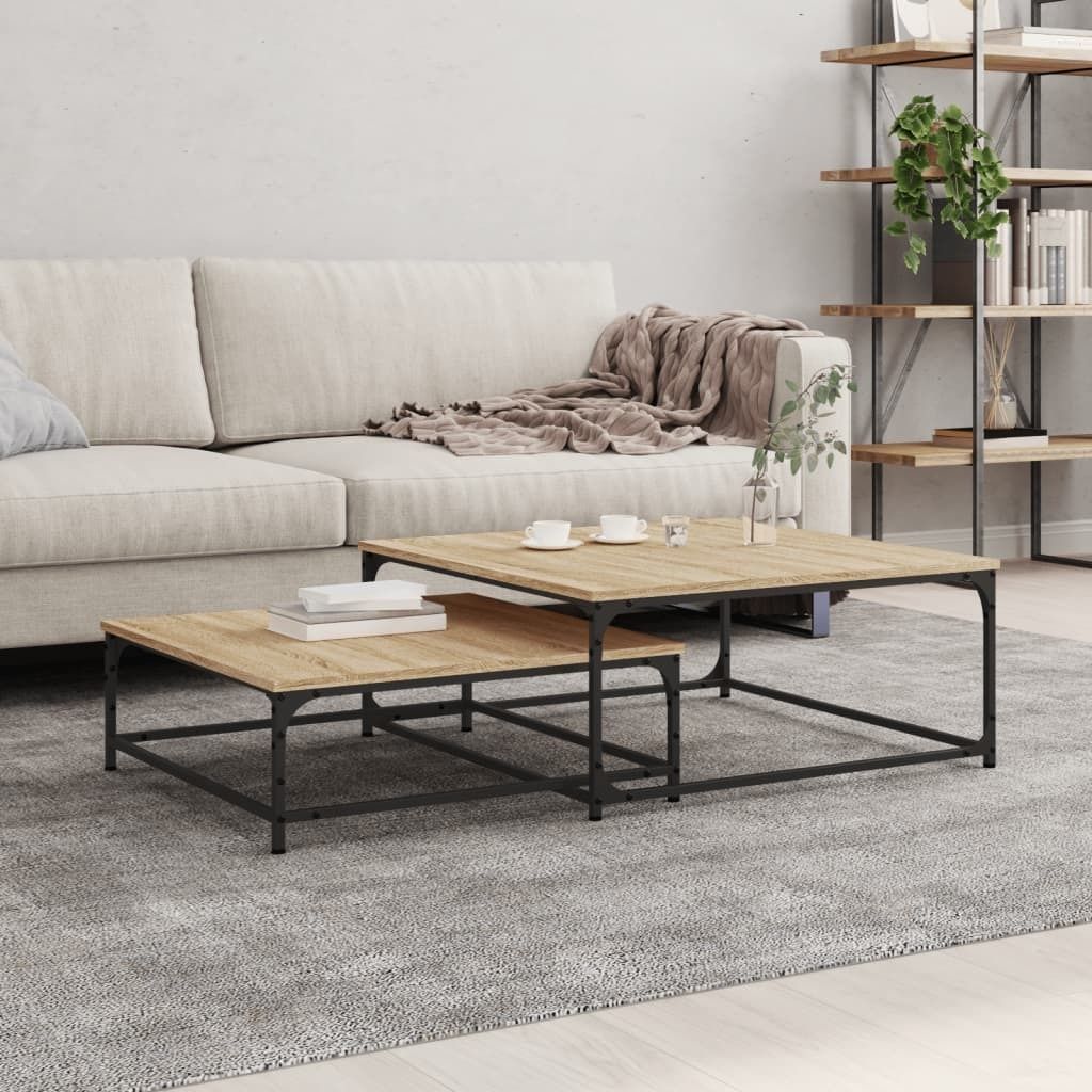Maison Exclusive - Satztische 2 Stk. Sonoma-Eiche Holzwerkstoff