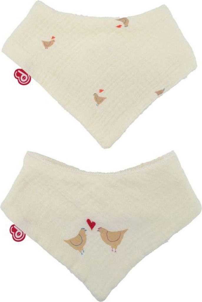 Set mit 2 Bandana-Lätzchen - DOMIVA - Maternity Love - Weiche und saugfähige Baumwolle - Verstellbare Druckknöpfe