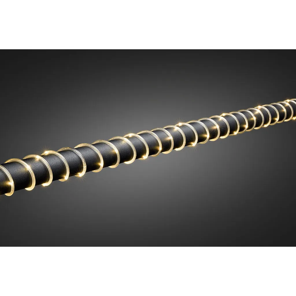 Konstsmide - Mini lampada a corda a LED, 20 m, 260 diodi bianchi caldi, trasformatore da 4,5 V per esterni, cavo trasparente - 6