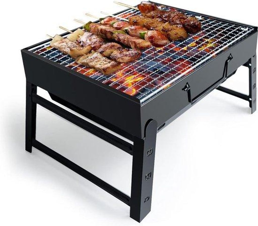 Portable Grill - Inklapbare Grill - Roestvrij Stahl - 27 x 41 x 20 cm
