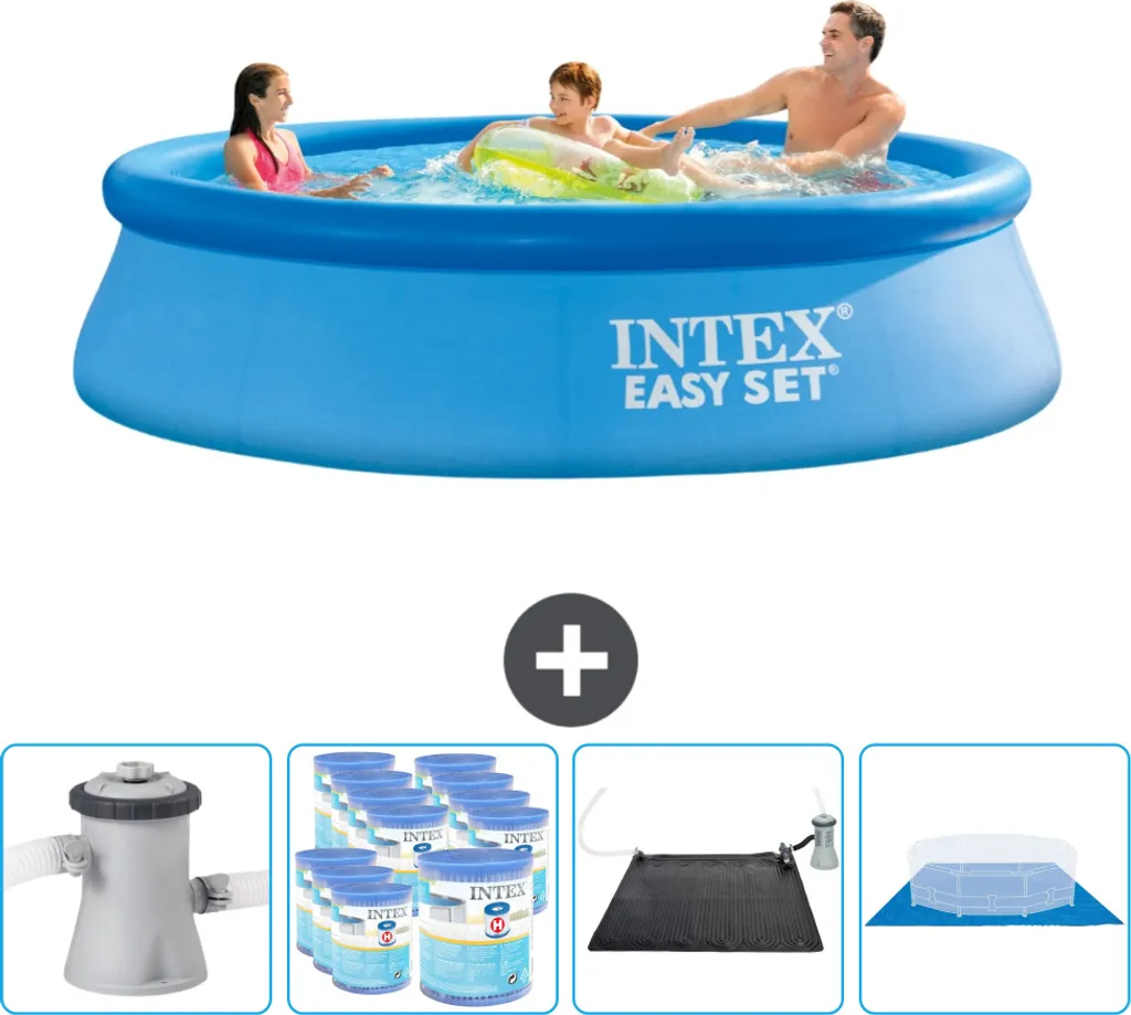 Intex Easy Set 305x76 cm - Piscina Gonfiabile Blu con Pompa e Filtro